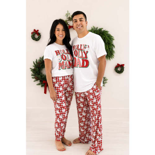 Adult Christmas Pajama Pants in Cozy Claus | Caden Lane