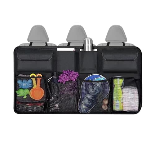 XYJNYO Trunk Organizer with 8 Storage Pockets, 1 Pack Rear Seat Organizer Keep SUV, MPV, TRUCK Organized & Tidy, Travel Accessories, Space Saver