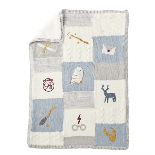 Harry Potter™ Sherpa-Backed Patchwork Knit Baby Blanket