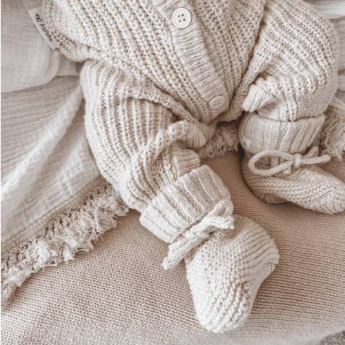 Classic Knit Booties - Honey