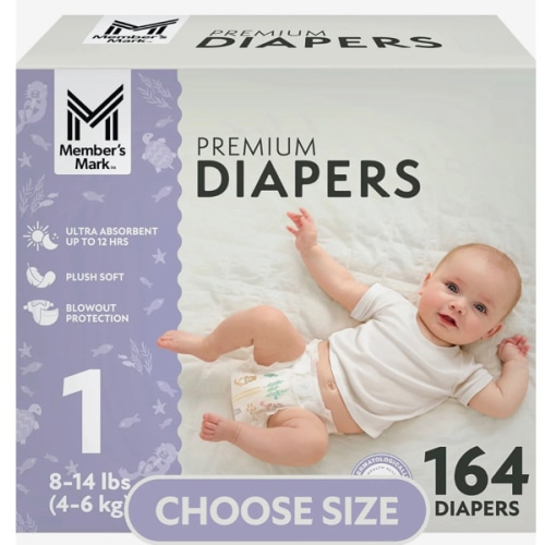Member's Mark Premium Baby Diapers, Sizes Newborn - 8 - Samsclub.com