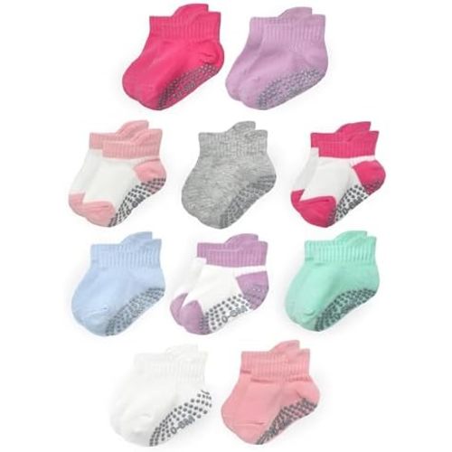 Fruit of the Loom Cotton Grip Socks for Baby and Toddler