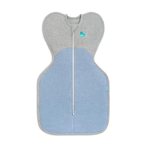 Love to Dream Swaddle UP, Baby Sleep Sack, Self-Soothing Swaddles for Newborns, Get Longer Sleep, Snug Fit Helps Calm Startle Reflex, Suitable for All Seasons, 1.5 TOG, 8-13 lbs, Dusty Blue