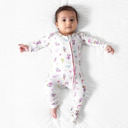 Bellabu Bear Baby Mermaid Bamboo Convertible Footie White 3-6 MonthsBellabu Bear Baby
