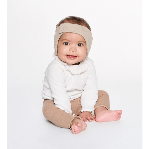 Small Headband – Beige (0–6 Months)