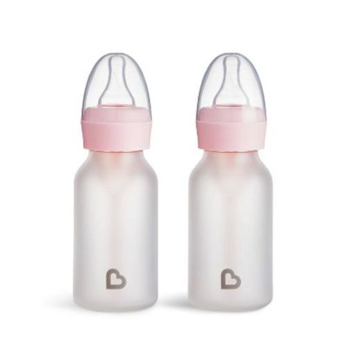 Munchkin Bond Glass Baby Bottles - Pink - 4 fl oz/2pk