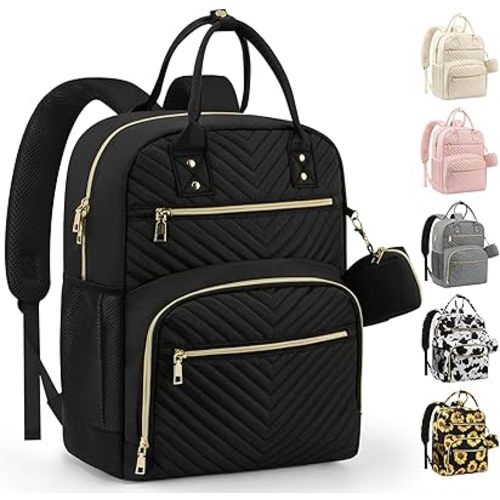 Diaper Bag Backpack,Baby Essentials Diapers Bag with Pacifier Case,Multipurpose Stylish Large Capacity Travel Backpack for Baby Girl/Boy(M-Black)