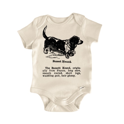Basset Hound Dog Breed Newborn Baby Bodysuit