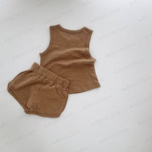 Baby 2-Piece Sleeveless Striped Basic Set