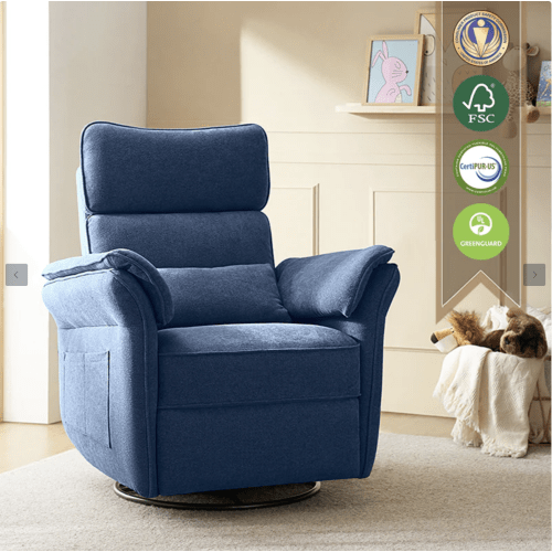 CUDDLESUPPORT ARMRESTS Nursery Power Recliner - HULALA HOME