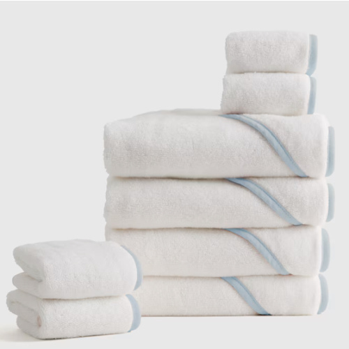 Organic Turkish Cotton Baby Bath Bundle 8-Pack in Light Blue