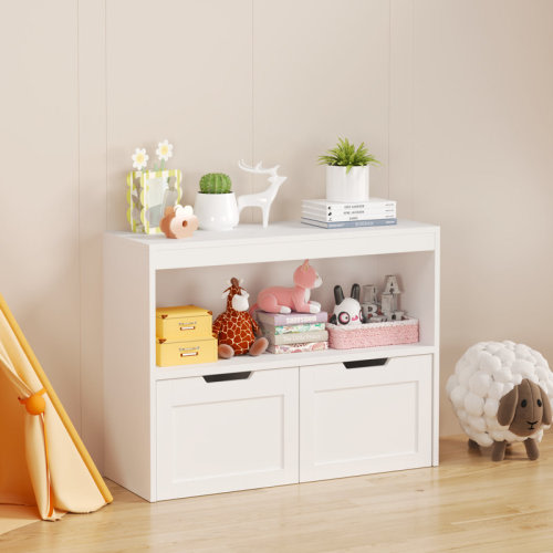Ebern Designs Book Organizer, Toy Storage Cabinet Organizer, White | Wayfair