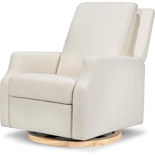 Namesake Crewe Glider Recliner Nursery Chair - GREENGUARD Gold & Certi-PUR US Certified Rocker Recliner - Glider Rocking Chair for Nursery & Living Room - Manual, 360° Swivel, Ivory