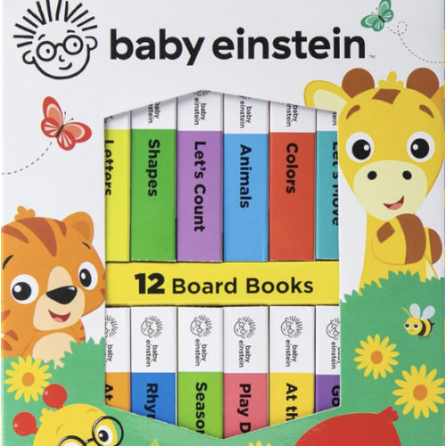 Baby Einstein - My First Library Board Book Block 12-Book Set - First Words, Alphabet, Numbers, and More! - PI Kids