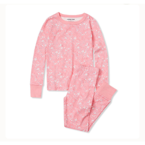 Kids Long Sleeve Top and Bottom Snug Fit Pajama Set | Lands' End