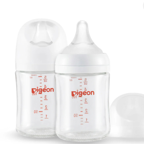 Glass Wide Neck Baby Bottle, 2 Packs, 5.4 Oz(160ml) for newborns