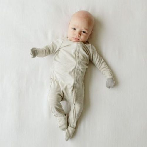 Goumi Grow With You Footie - Storm Gray 0-3M