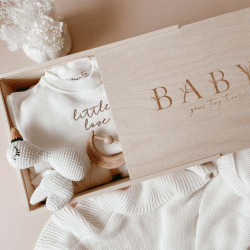 ALMOST PERFECT - ‘BABY’ Wooden Baby Keepsake Box - End Of Season