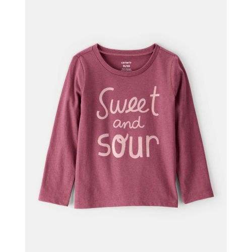 Toddler Girl Sweet & Sour Long-Sleeve Graphic Tee - Red - Carter's | Carter's