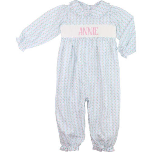 Floral Vines Custom Smocked Long Bubble