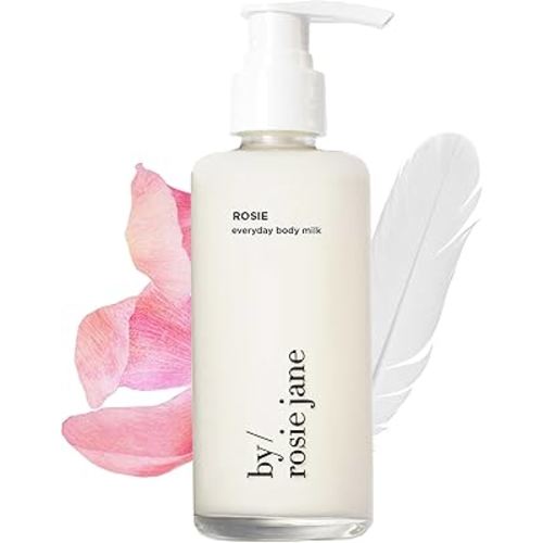 By Rosie Jane Everyday Body Milk (Rosie) - Hydrating Toner & Body Moisturizer to Help Even Skin Tone - Infused with Soothing Aloe Vera and Turmeric Root to Promote Anti-Aging (5 Ounce)