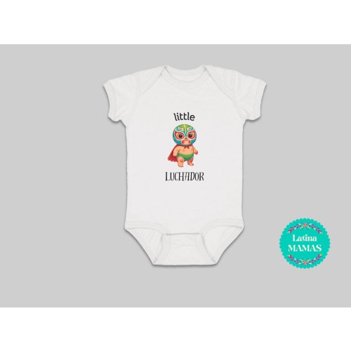 Little Luchador Baby Onesie and Toddler T-Shirt - Cute Luchador Mask Design - Latino Culture Baby Clothes