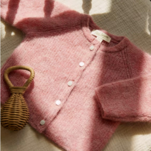 Gaspard Cardigan - Rosewood - Super kid mohair - Sézane