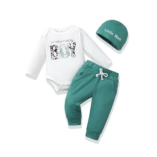 Newborn Infant Baby Boy Clothes Fall Winter Outfits New to The Crew Outfit Toddler Baby Boy Clothes Set