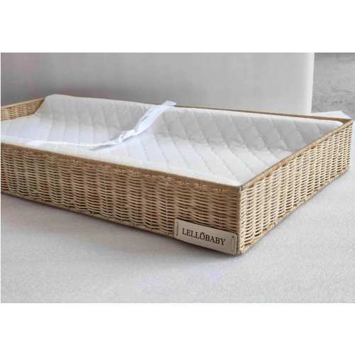 LELLOBABY™ X Hampton BABY- Rattan Wicker Changing Tray Premier