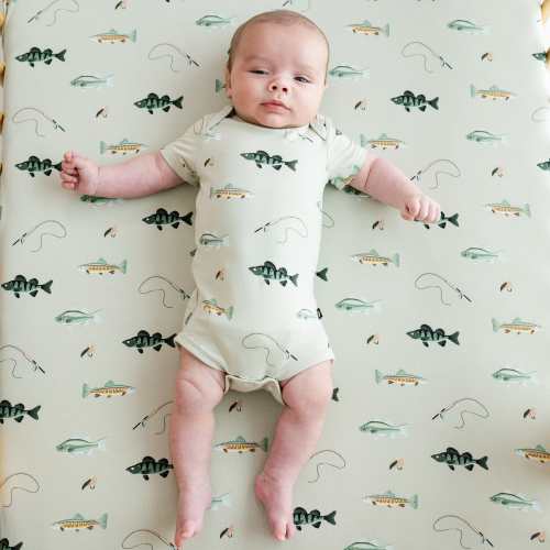 Kyte Baby Bodysuit in Fishing - Fishing / 0-3 months