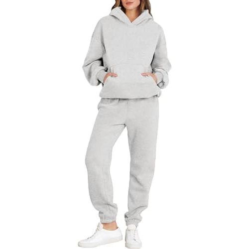 ANRABESS Womens 2 Piece Outfits Lounge Hoodie Oversized Sweatshirt Jogger Sweatpants Y2K Tracksuit Sweatsuit Set Fall Clothes