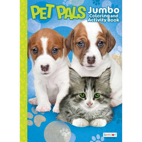 Bendon Kids Activity Pet Pals Jumbo Coloring Book, 64 Pages
