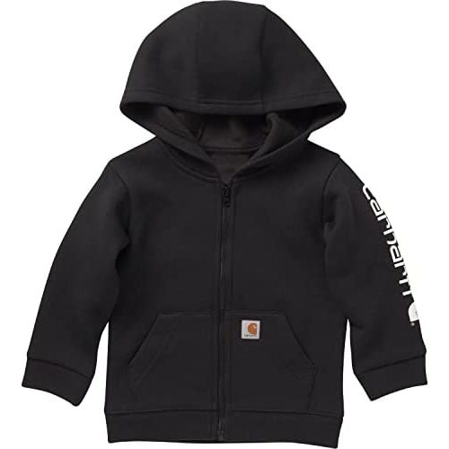 Carhartt Kid's CP8675 Long-Sleeve Full-Zip Logo Sweatshirt - Boys