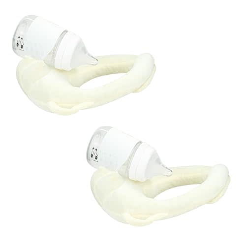 Dolreme 2 Pack Baby Feeding Support Pillow for Parents, Nursing Cushion for Bottle Feeding Comfort, Arm & Wrist Relief Pillow for Infant Care (Beige)