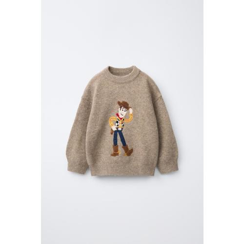 TOY STORY © DISNEY PIXAR EMBROIDERED KNIT JUMPER - Sand | ZARA United States