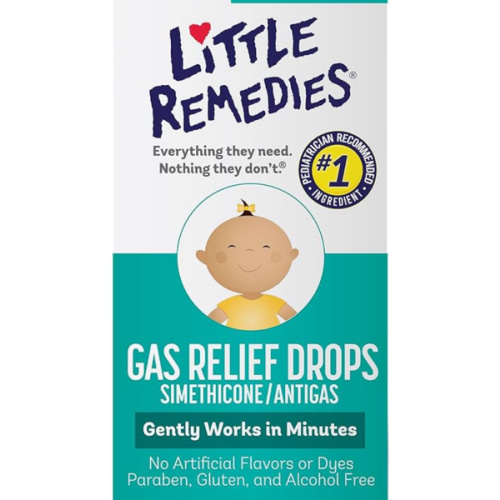 Little Remedies Newborn Gas Relief Drops, Relieves Discomfort From Gas, Baby Medicine with No Artificial Flavors or Dyes, Natural Berry Flavor, 1 Fl Oz