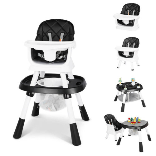 Isabelle & Max™ Foldable High Chair for Babies & Toddlers, Adjustable Height, Recline, Storage Basket, Double Trays, Easy to Clean | Wayfair