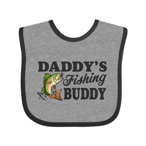 Inktastic Daddy's Fishing Buddy Boys Baby Bib