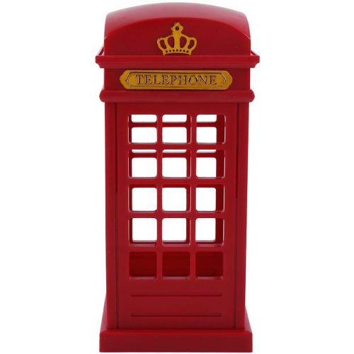 ASHATA Retro Telephone Booth LED Night Lamp Touch Dimmable Table Desk Light for Bedroom Students Dormitory Home Decoration
