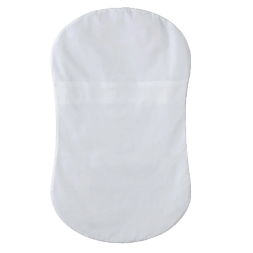 HALO - Bassinest Fitted Sheet | 100% Organic Cotton -White - white ,