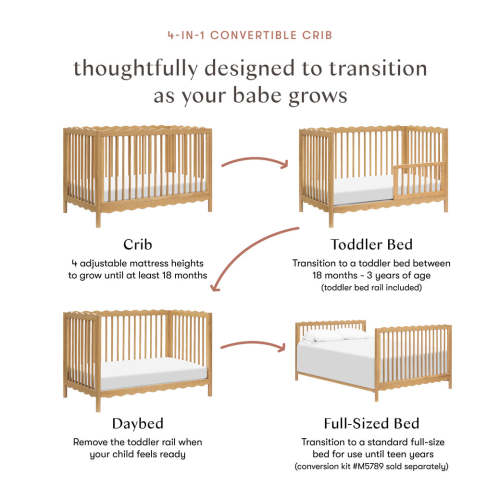 Babyletto Swell 4-in-1 Convertible Crib with Toddler Bed Conversion Kit | Modern Nursery™