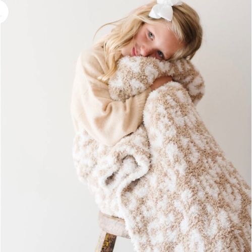 TAN LEOPARD DOUBLE-LAYER BAMBONI TODDLER BLANKET – Saranoni
