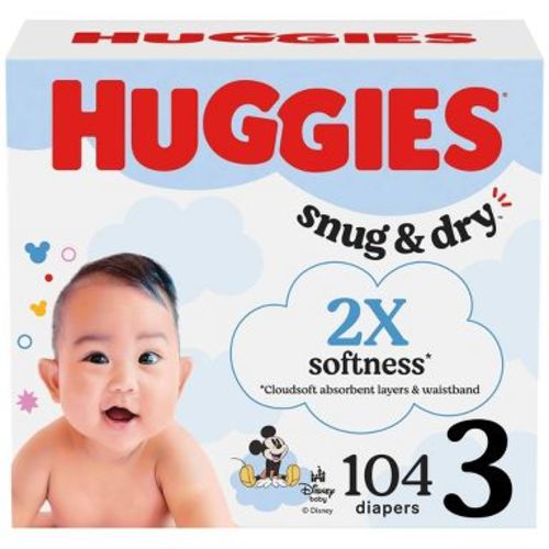 Huggies Snug & Dry Diapers - Size 3 - 104ct
