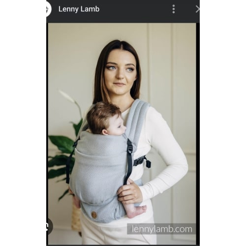 LennyLamb LennyLight, Standard Size, herringbone weave 100% cotton - LITTLE HERRINGBONE GREY