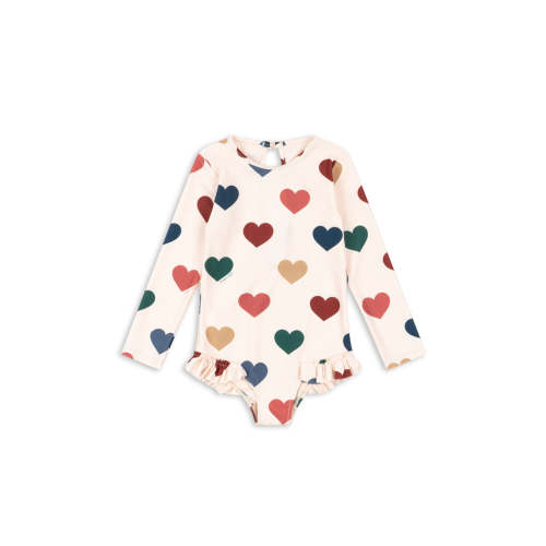 MANUCA LONG SLEEVE SWIMSUIT - bon coeur coloré