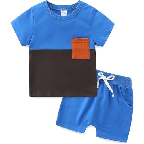 Babymine Toddler Boy Clothes Long Short Sleeve Sweatshirt and Pants Playwear Outfits