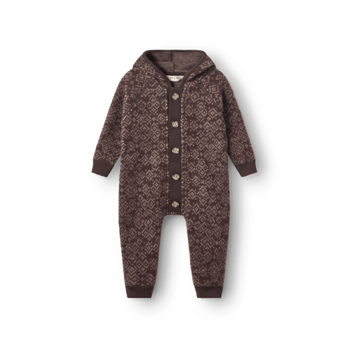 Baby merino wool fleece one-piece