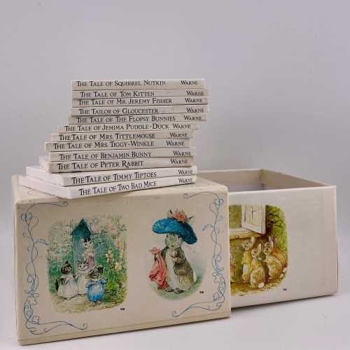 The Miniature World of Peter Rabbit Box Set 12 PB Books Beatrix Potter Vintage