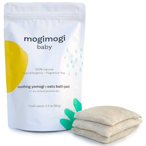 Organic Oatmeal Bath Soak for Baby, Kids & Sensitive Skin – Washes & Soothes Eczema, Diaper Rash, and Dry Itchy Skin – Soap Free, 100% Natural & Fragrance-Free, 3 Packs – Made in USA by mogimogi baby