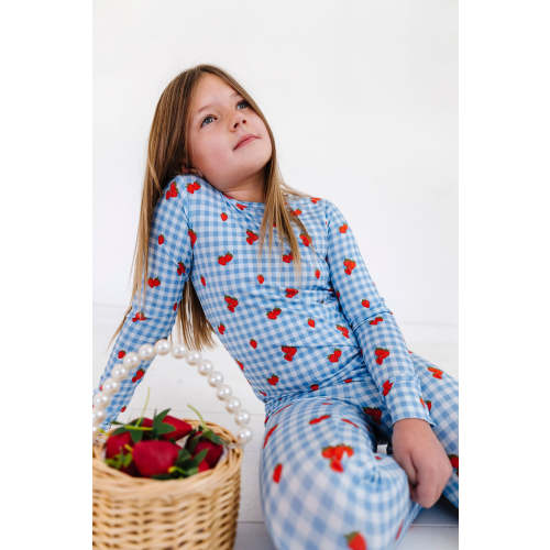 Strawberry Gingham Two Piece Set